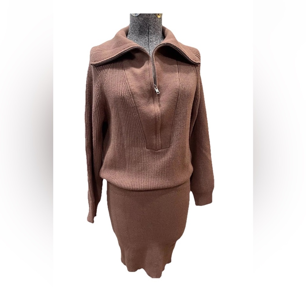 🆕Deep self women cable‎ knit chunky pullover short sweater dress size small-NWT
